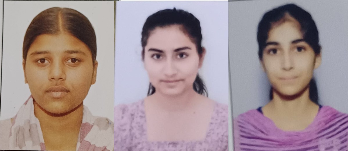 Manisha got first place, Harsimran got second place